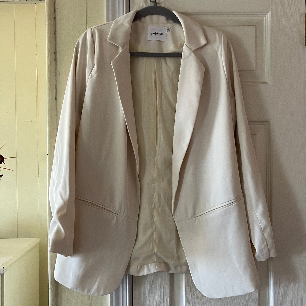 Carly Jean Los Angeles Wells Blazer in White